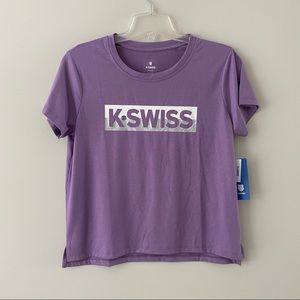 K-SWISS rare lilac graphic t-shirt